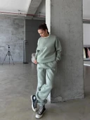 3 iplik şardonlu Lastik paça eşofman mint p510439 thumbnail 3