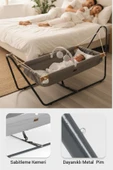 Wellgro Cozy Nest Hamak Beşik Gri, Anne Yanı Bebek Hamağı thumbnail 3