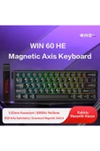silabor WIN60 He Manyetik Klavye Rapid Trigger Graywood Swtich 8000Hz Rgb Tkl Hot Swap Oyuncu Klavyesi Siyah thumbnail 2