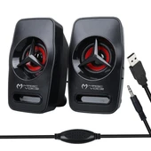Magicvoice T-19 1+1 USB Pc Mini Hoparlör - Speaker (2*3 Watt - 4 Ohm) thumbnail 1