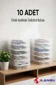 10 ADET ŞEFFAF ERKEK AYAKKABI SAKLAMA KUTUSU- HAVA KANALLI- AYAKKABI DÜZENLEYİCİ thumbnail 1