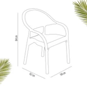 Holiday 2'li Bambu Sandalye thumbnail 2