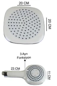 El ve Tepe Duş Başlığı Beyaz Renk Duş Başlıkları Doras Serisi thumbnail 2