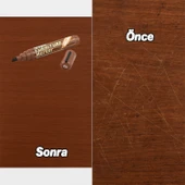 Huş Kahverengi Renk Mobilya Rötuş Kalem Ahşap Masa Sehpa Dolap Parke Çizik Giderir Çatlak Kapatır thumbnail 3