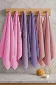 6 lı Softtouch El Yüz Banyo Havlusu Seti %100 Pamuklu 50x90 Cm thumbnail 12