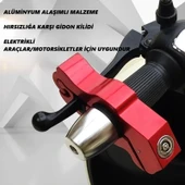 DailyTech Motosiklet Scooter Fren Kilidi Alüminyum Anahtarlı Güvenlik Kilidi Gidon thumbnail 1