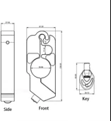 DailyTech Motosiklet Scooter Fren Kilidi Alüminyum Anahtarlı Güvenlik Kilidi Gidon thumbnail 7