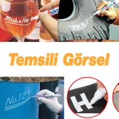 İşaretleyici Marker Beyaz Kalem Markalama Kalemi Markör Kalıcı Metal Plastik Cam Ahşap Yüzey thumbnail 3