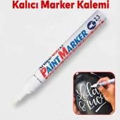 İşaretleyici Marker Beyaz Kalem Markalama Kalemi Markör Kalıcı Metal Plastik Cam Ahşap Yüzey thumbnail 1