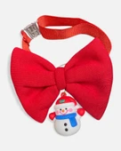 Snowman Kedi Papyonu Kurdela Tasma Yılbaşı Noel thumbnail 4