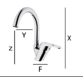 Lavabo Bataryası 360 Derece Oynar Başlıklı Banyo Bataryası 5 YIL Garantili Lavabo Musluğu thumbnail 2