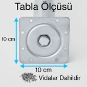 Krom Gümüş 4 ADET Metal Sehpa Masa Ayağı 41 cm Oynar Taban Dayanıklı Mobilya Destek Yükseltici Ayak thumbnail 2