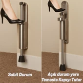 Basamaklı Kapı Stoperi Saten Kapı Tutucu Kaymaz Dayanıklı Malzeme Pratik Ev Ofis Kullanımına Uygun thumbnail 3