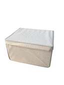 Mega Çok Amaçlı Saklama Kutusu Kutu Hurç Organizer Oyuncak Kutusu Hurç Çizgi Desen 40x60x30 thumbnail 1