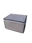 Mega Çok Amaçlı Saklama Kutusu Kutu Hurç Organizer Oyuncak Kutusu Hurç Çizgi Desen 40x60x30 thumbnail 3