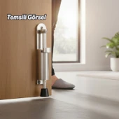 Basamaklı Kapı Stoperi Saten Kapı Tutucu Kaymaz Dayanıklı Malzeme Pratik Ev Ofis Kullanımına Uygun thumbnail 4