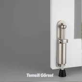 Basamaklı Kapı Stoperi Saten Kapı Tutucu Kaymaz Dayanıklı Malzeme Pratik Ev Ofis Kullanımına Uygun thumbnail 5