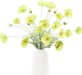 Yapay Çiçek Gelincik Çiçeği Yeşil Renk 3 Çiçek 1 Tomurcuk 59Cm thumbnail 1