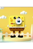 Sünger Bob Tasarımlı Yeni Nesil Çocuk Dijital Mini Fotoğraf Makinesi Çift Kamera thumbnail 4