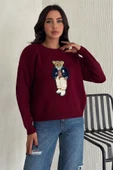 Ayıcıklı Kazak V2 - Kadın Triko Kazak Standart Beden thumbnail 11