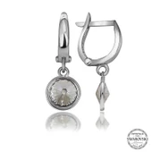 Lucky Life Swarovski Crystal Taşlı Gümüş Beyaz Sallantılı Kadın Küpe thumbnail 1