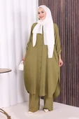Düğmeli İkili Takım 6057 Haki thumbnail 3