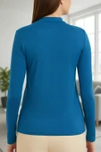 Kadın Mavi Parmak Detaylı Esnek Uzun Kollu Body thumbnail 4