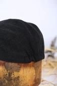 Kışlık Kaşe Şapka Yün Düz Renk Spor London Kasket -Siyah thumbnail 5