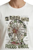 Nostaljik Lunapark ve Dönme Dolap Temalı Vintage Tasarım Premium Erkek Tişört thumbnail 7