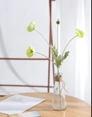 Yapay Çiçek Gelincik Çiçeği Yeşil Renk 3 Çiçek 1 Tomurcuk 59Cm thumbnail 3