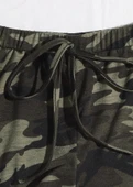 Kadın Kamuflaj Desenli Askılı Crop Top ve Şortlu Gecelik Takım thumbnail 5