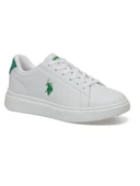U.S.POLO ASSN.LINDA 4FX BEYAZ YEŞİL RAHAT KALIP SPOR AYAKKABISI thumbnail 1