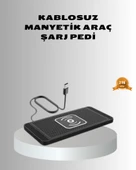 Manyetik Şarj Pedi 7.5W 10W 15W Hızlı Şarj Kaymaz Tabanlı thumbnail 1