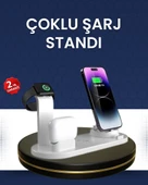 Modern Tasarımlı Çok Fonksiyonlu Kablosuz Şarj Standı thumbnail 1