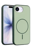 Fuchsia Apple iPhone 16E Neva Magsafe Uyumlu Kapak - Koyu Yeşil thumbnail 1