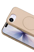 Fuchsia Apple iPhone 16E Neva Magsafe Uyumlu Kapak - Gold thumbnail 2