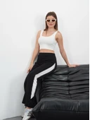 Yandan katlamalı pantolon siyah thumbnail 2