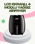 2400W Güçlü Airfryer 6L Yapışmaz Hazne Bulaşık Makinesi Uyumlu thumbnail 1
