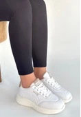 Yejja Beyaz Cilt Bağcıklı Spor Ayakkabı thumbnail 2