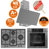 Ferre FryART&SteamART-SilentArt Wok Sessiz Antrasit-Gri  Ankastre Set(D088-SA +QEP64CPR +ED078-WFA) thumbnail 1