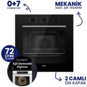 Ferre FlowArt&SilentArt  Vion Ultra Sessiz Yeni Seri Siyah Ankastre  Set  (D080-SA +QBL62CS +SS205) thumbnail 4