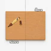 Dış Budak Renk Mobilya Rötuş Kalemi Ahşap Masa Sehpa Dolap Kalem Parke Çizik Giderici Çatlak Kapatır thumbnail 3