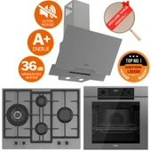 Ferre FryArt & SilentArt QEP Sessiz Antrasit Gri Ankastre Set (D065-SA+ QEP63CPR +ED078-WFA 1'wok) thumbnail 1