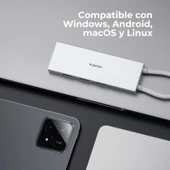Xiaomi Hub Type C 5'i 1 arada hub, 5 tip (3 USB bağlantı noktası, 1 C tipi bağlantı noktası ve bir HDMI bağlantısı), Windows, Andorid, MacOS ve Linux... thumbnail 4