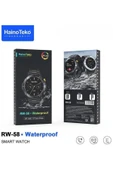 HainoTeko RW-58 Siyah AMOLED Ekran Akıllı Saat Su Geçirmez BT Aramalı + 3'lü Kordon thumbnail 5