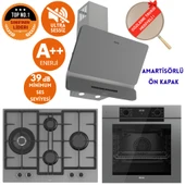 Ferre FryArt & SilentArt GIAO Sessiz Antrasit Gri Ankastre Set (D082-SA+ QEP63CPR +ED078-WFA 1'wok) thumbnail 1