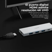 Xiaomi Hub Type C 5'i 1 arada hub, 5 tip (3 USB bağlantı noktası, 1 C tipi bağlantı noktası ve bir HDMI bağlantısı), Windows, Andorid, MacOS ve Linux... thumbnail 5