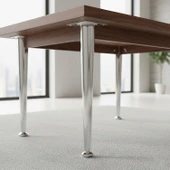 Krom 4 ADET SET 71 cm Gümüş Metal Ayak Sehpa Masa Ayağı Oynar Taban Mobilya Destek Yükseltici Modeli thumbnail 7