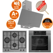 Ferre FryArt & SilentArt ENQ Yeni Seri Sessiz Antrasit Gri Ankastre Set (D088-SA+ QEP63CPR +LN388 ) thumbnail 1