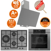 Ferre FryArt & SilentArt GIA Sessiz Antrasit Gri Ankastre Set (D079-SA+ QEP63CPR +ED078-WFA 1'wok) thumbnail 1